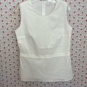 Hugo Boss white sleeveless blouse